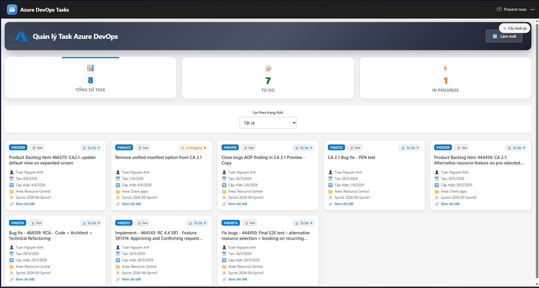 Teams Azure DevOps Manager